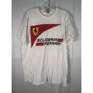 Scuderia Ferrari Tshirt. white formula 1 racing fee. F1 fan‎ apparel